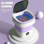 Portable Mini WASHING MACHINE (Foldable Washer and Spin Dryer)