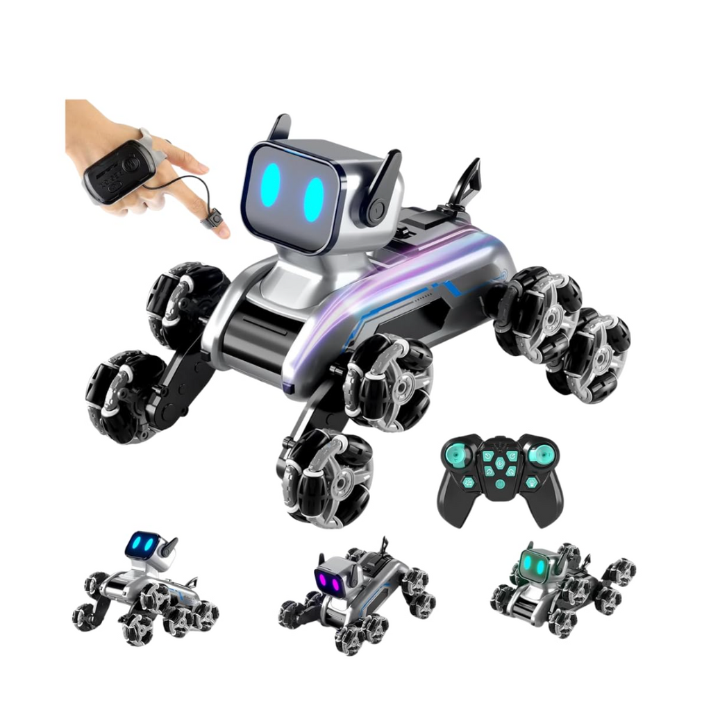 ROBOT DOG 2.4Ghz RC Robot Dog Toys Stunt Car Hand Sensor 8WD Gesture Control Rechargeable Remote Control Cars with Light, Music for Kids Adults Birthday Gifts for Kids 6 7 8 9 10 11 12 Years Old