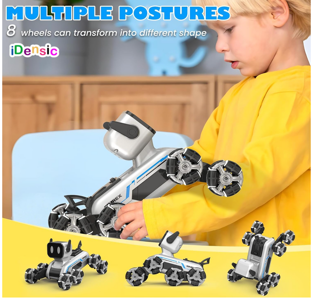 ROBOT DOG 2.4Ghz RC Robot Dog Toys Stunt Car Hand Sensor 8WD Gesture Control Rechargeable Remote Control Cars with Light, Music for Kids Adults Birthday Gifts for Kids 6 7 8 9 10 11 12 Years Old