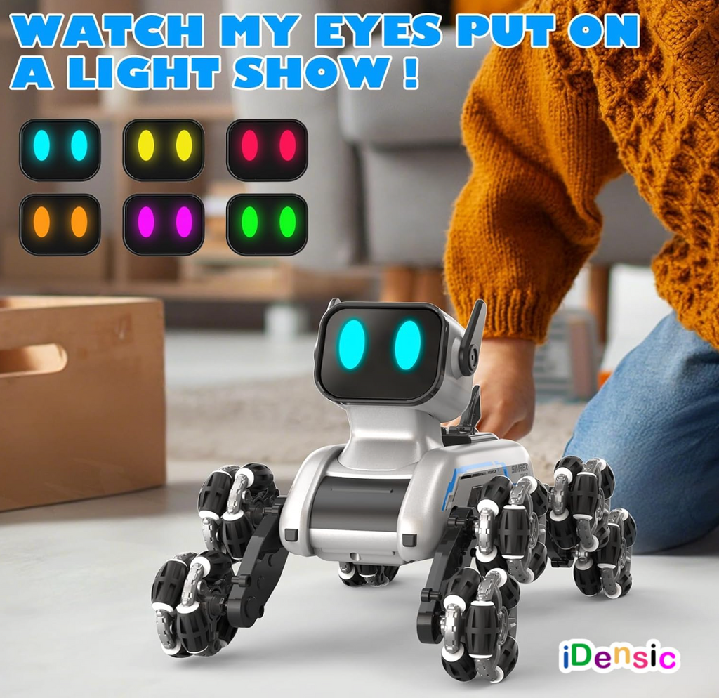 ROBOT DOG 2.4Ghz RC Robot Dog Toys Stunt Car Hand Sensor 8WD Gesture Control Rechargeable Remote Control Cars with Light, Music for Kids Adults Birthday Gifts for Kids 6 7 8 9 10 11 12 Years Old