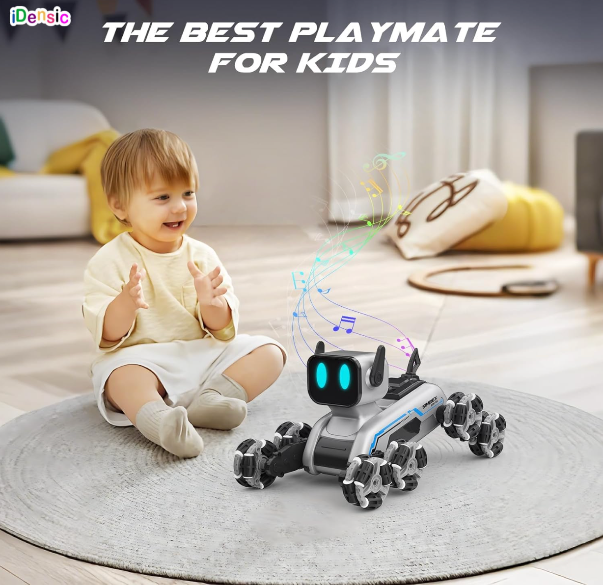 ROBOT DOG 2.4Ghz RC Robot Dog Toys Stunt Car Hand Sensor 8WD Gesture Control Rechargeable Remote Control Cars with Light, Music for Kids Adults Birthday Gifts for Kids 6 7 8 9 10 11 12 Years Old