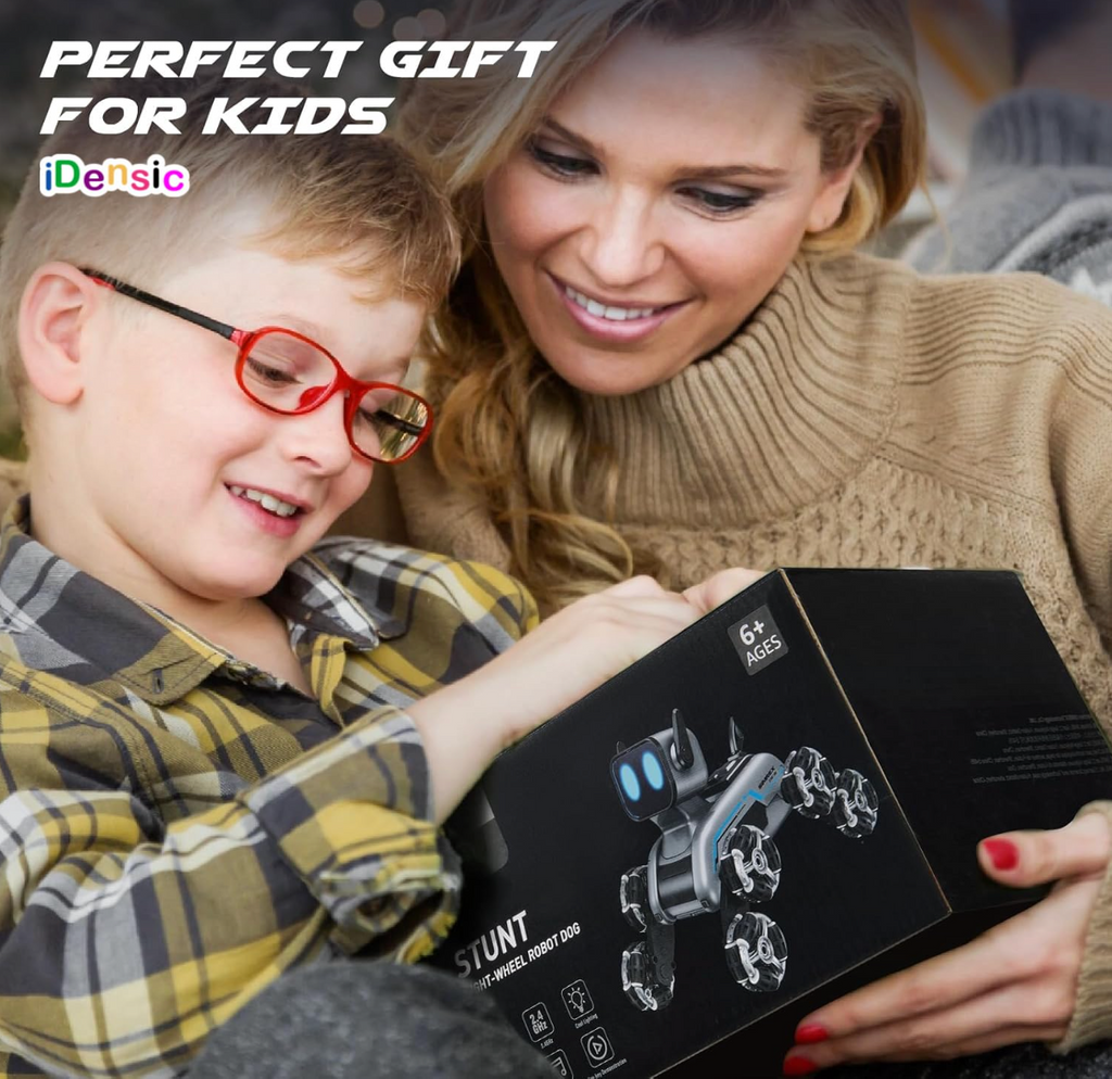ROBOT DOG 2.4Ghz RC Robot Dog Toys Stunt Car Hand Sensor 8WD Gesture Control Rechargeable Remote Control Cars with Light, Music for Kids Adults Birthday Gifts for Kids 6 7 8 9 10 11 12 Years Old