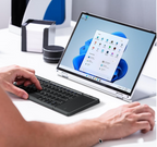 Foldable Keyboard with Touchpad Portable Wireless Bluetooth Keyboard Rechargeable Full Size Ultra Slim Pocket Folding Keyboard
