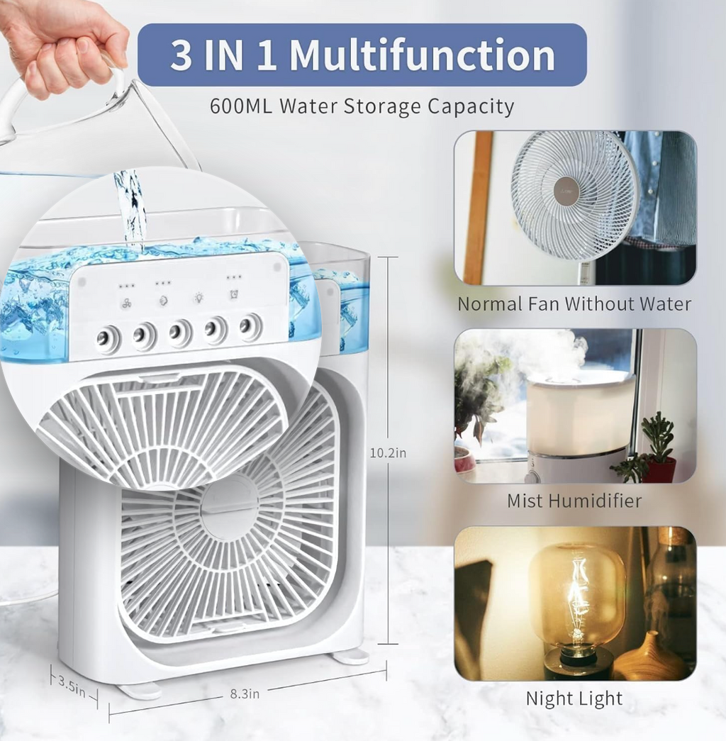 Portable Air cooler Table fan with humidifier